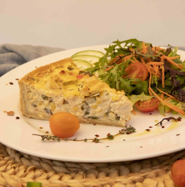 Quiche de Pollo, Choclo y Pimenton
